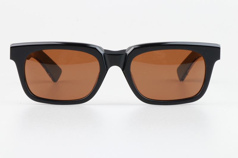 See You In Tea Sunglasses Black Gold Brown