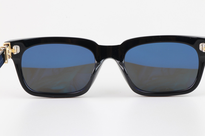 See You In Tea Sunglasses Black Gold Gray