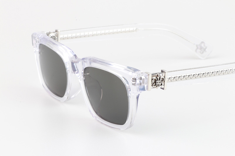 See You In Tea Sunglasses Clear Gray