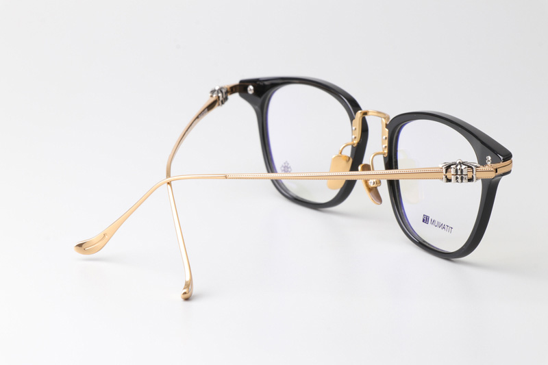 Shagass Eyeglasses Black Gold