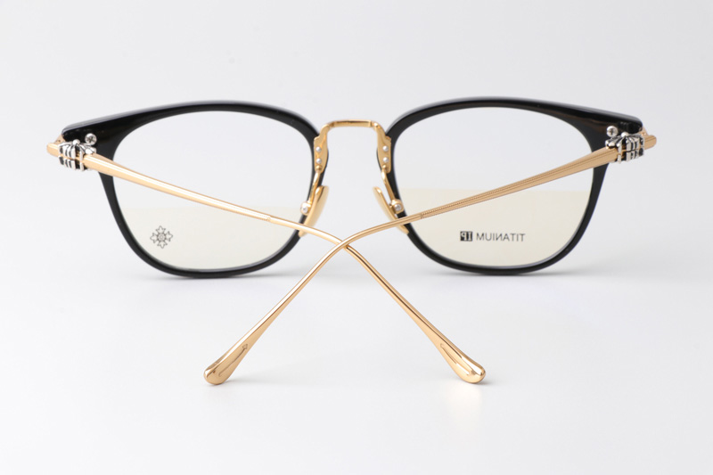 Shagass Eyeglasses Black Gold