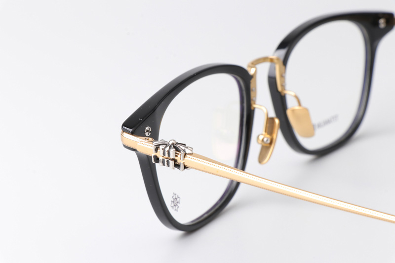 Shagass Eyeglasses Black Gold