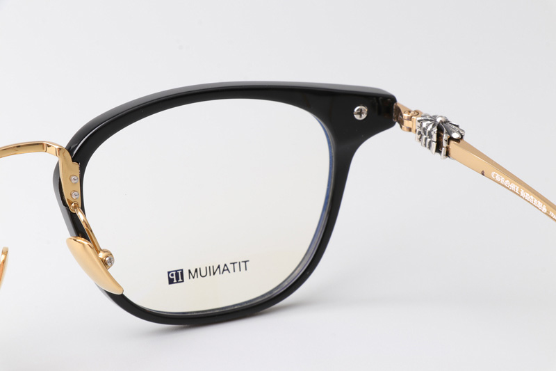 Shagass Eyeglasses Black Gold