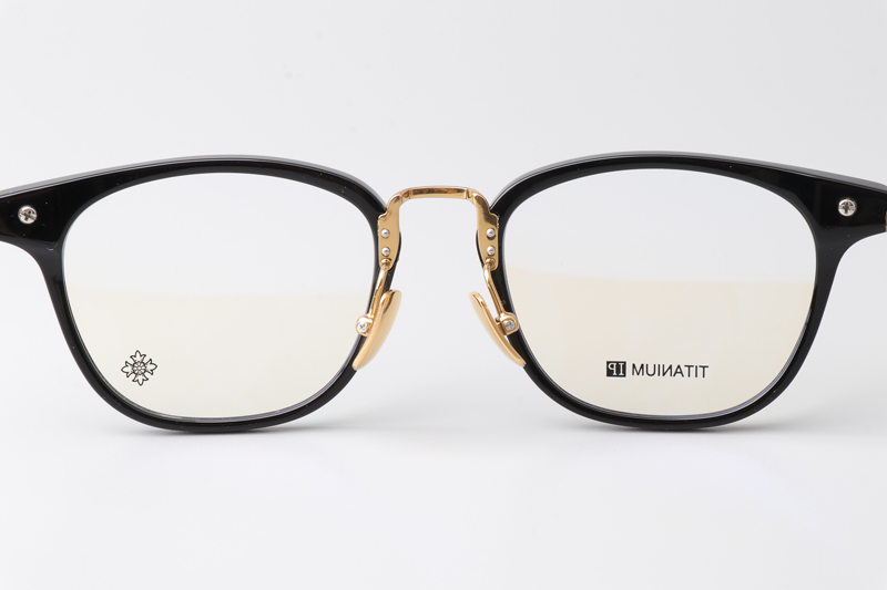 Shagass Eyeglasses Black Gold
