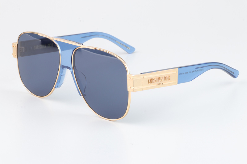 Signature A3U Sunglasses Blue Gold Blue