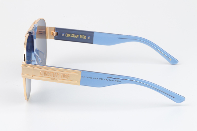 Signature A3U Sunglasses Blue Gold Blue