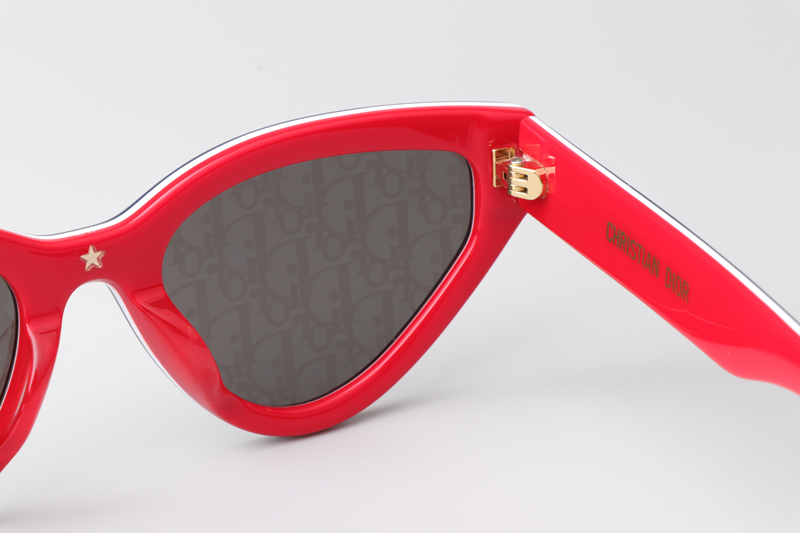 Signature B2U Sunglasses Blue Red Silver Logo
