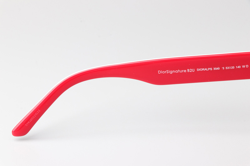 Signature B2U Sunglasses Blue Red Silver Logo