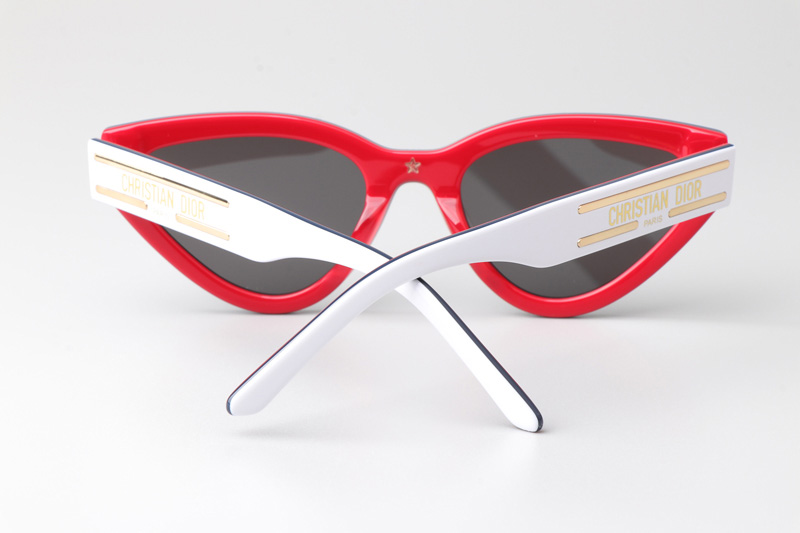 Signature B2U Sunglasses White Red Gray