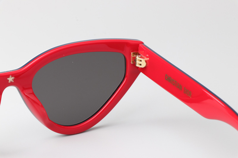 Signature B2U Sunglasses White Red Gray