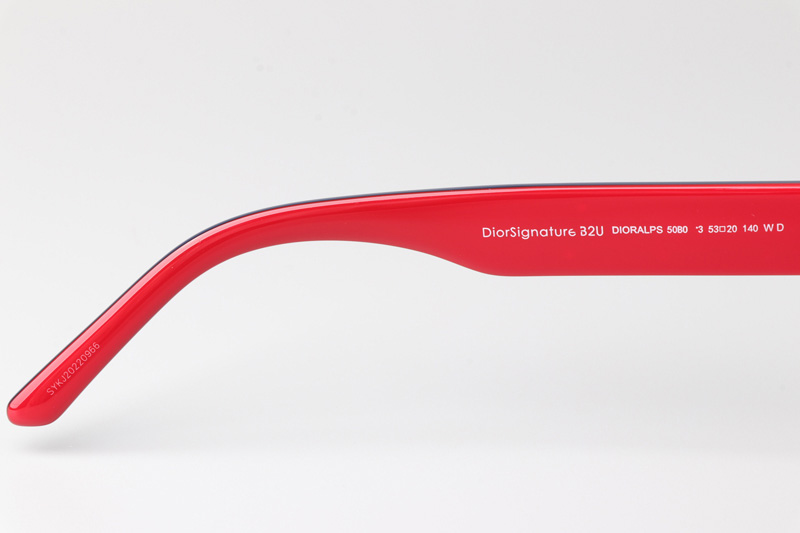 Signature B2U Sunglasses White Red Gray