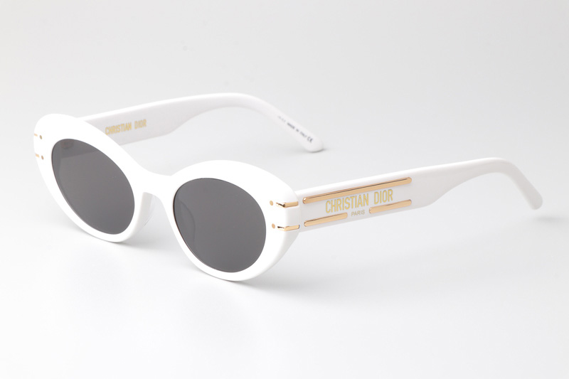 Signature B3U Sunglasses White Gray