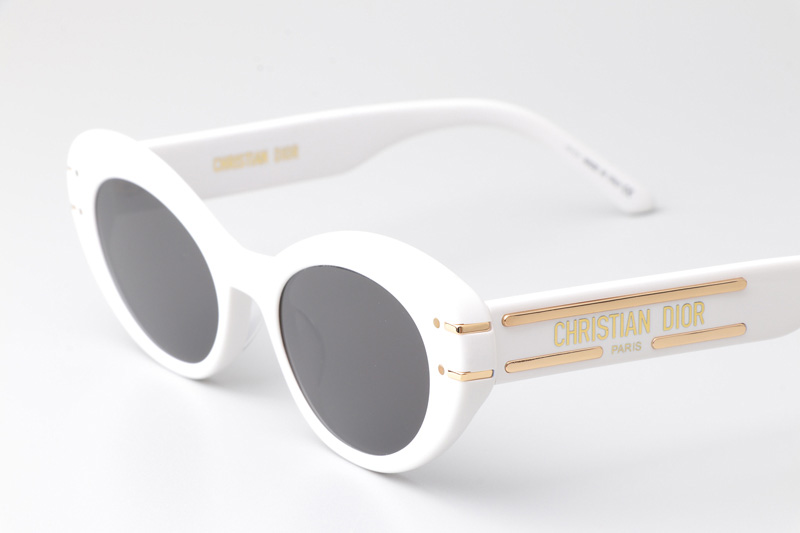 Signature B3U Sunglasses White Gray