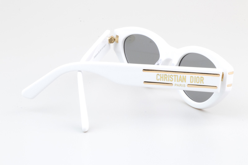 Signature B5I Sunglasses White Silver