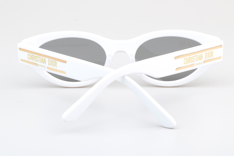 Signature B5I Sunglasses White Silver