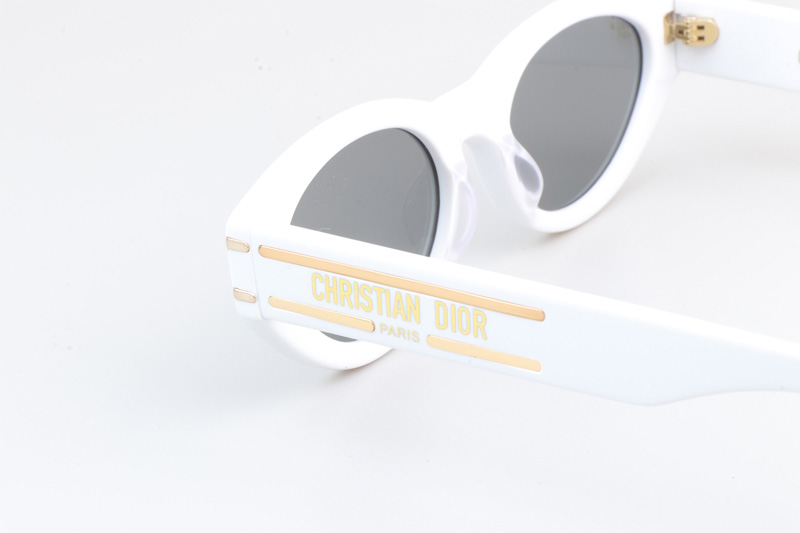 Signature B5I Sunglasses White Silver