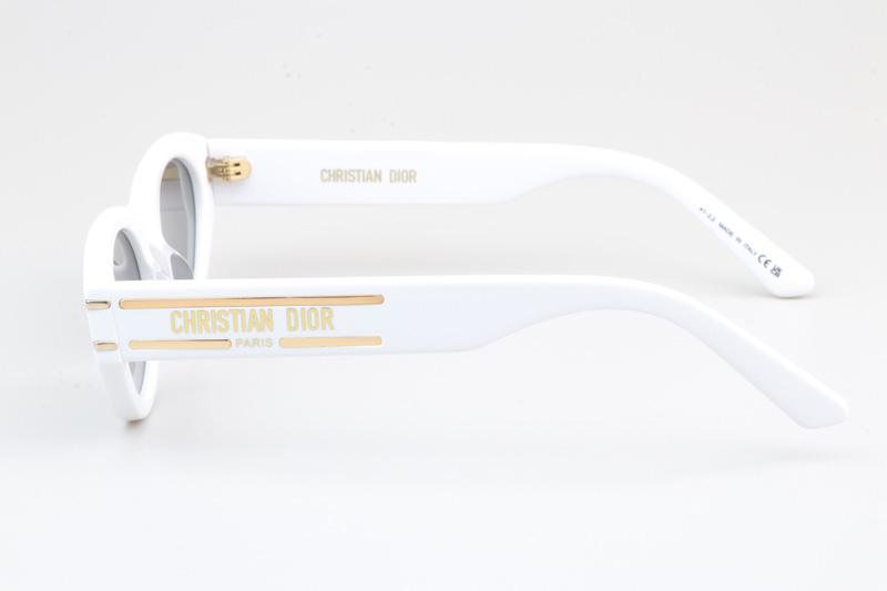 Signature B5I Sunglasses White Silver