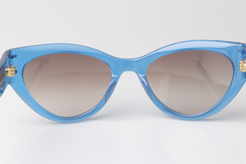 Signature B71 Sunglasses Transparent Blue Gradient Brown