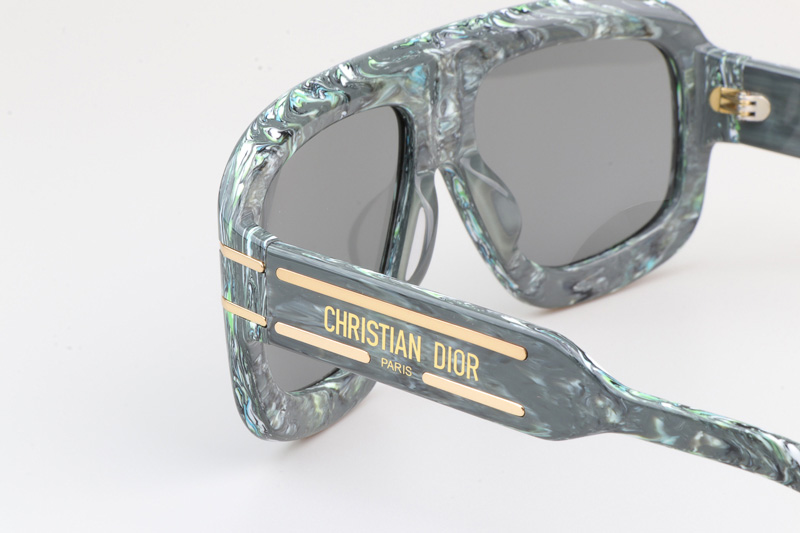 Signature M1U Sunglasses Green Silver