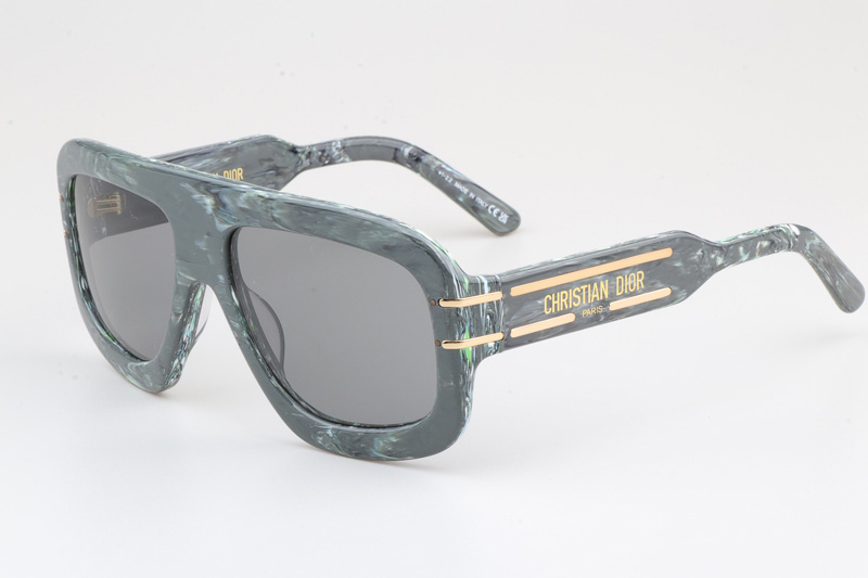 Signature M1U Sunglasses Green Silver