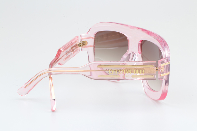 Signature M1U Sunglasses Transparent Pink Gradient Brown