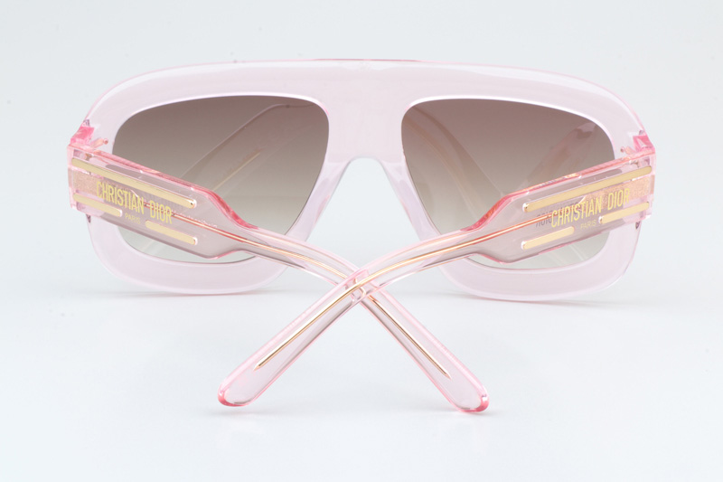 Signature M1U Sunglasses Transparent Pink Gradient Brown