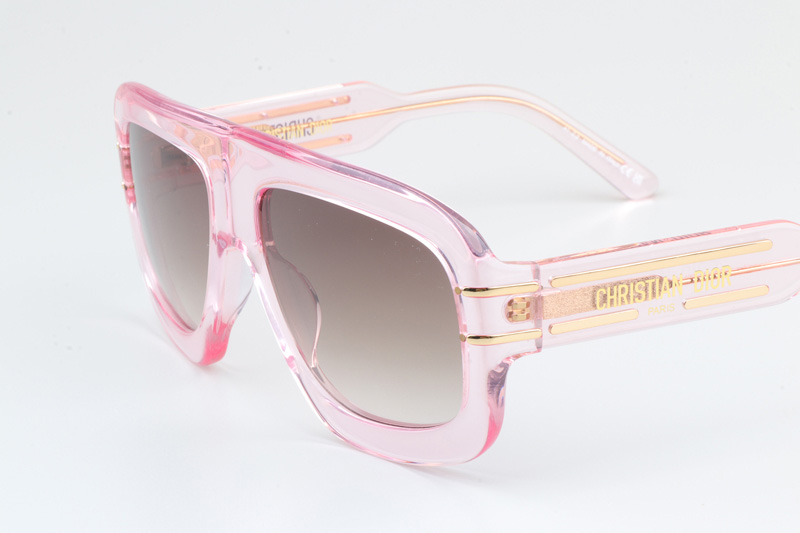 Signature M1U Sunglasses Transparent Pink Gradient Brown