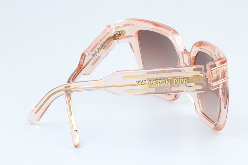 Signature S10F Sunglasses Transparent Pink Gradient Pink