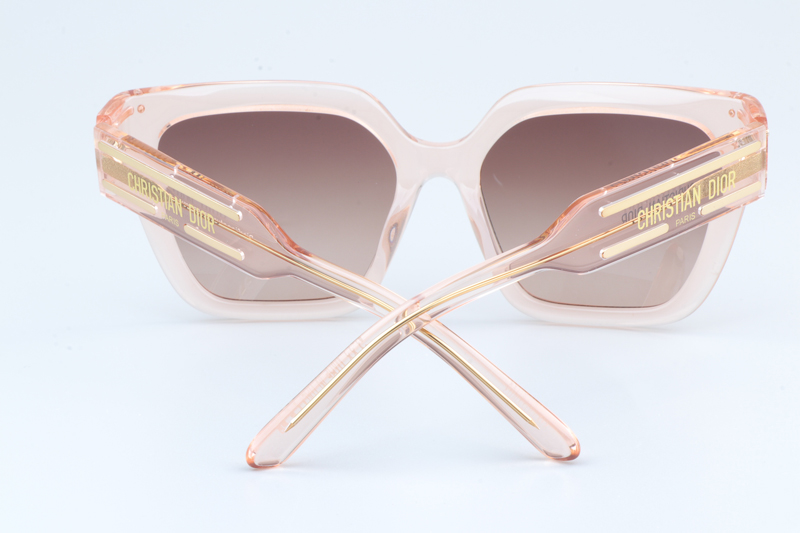 Signature S10F Sunglasses Transparent Pink Gradient Pink