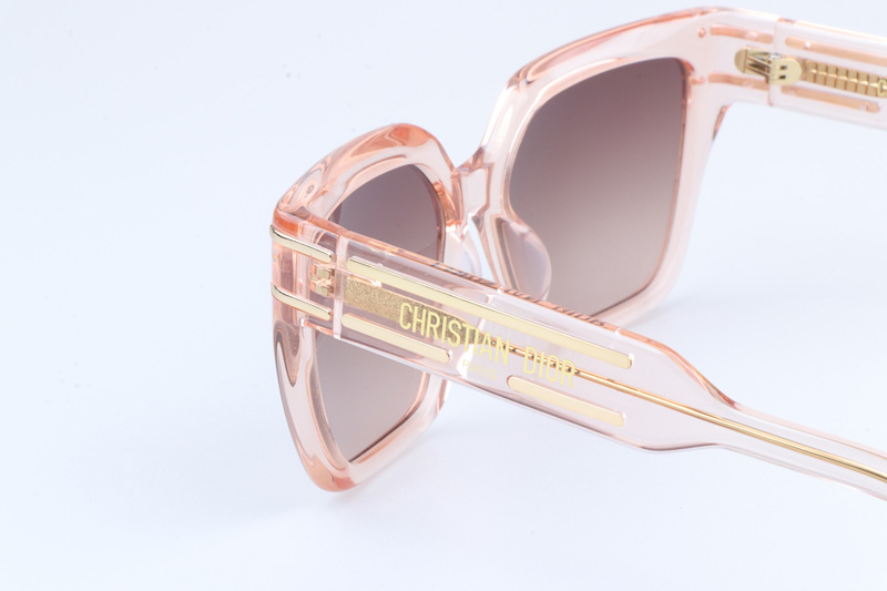 Signature S10F Sunglasses Transparent Pink Gradient Pink