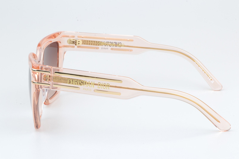 Signature S10F Sunglasses Transparent Pink Gradient Pink