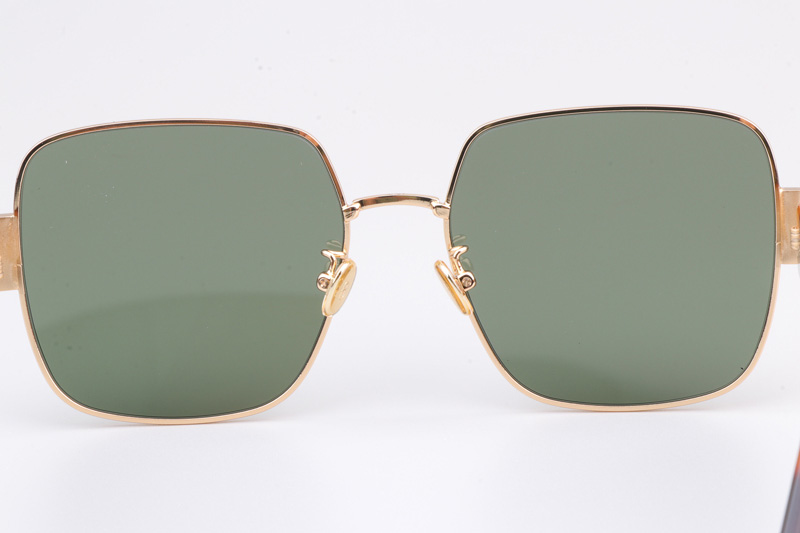 Signature S4U Sunglasses Gold Tortoise Green