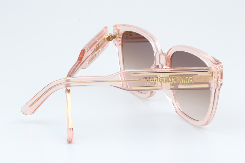 Signature S7F Sunglasses Transparent Pink Gradient Brown