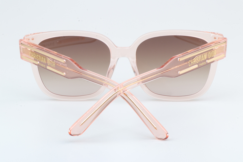 Signature S7F Sunglasses Transparent Pink Gradient Brown