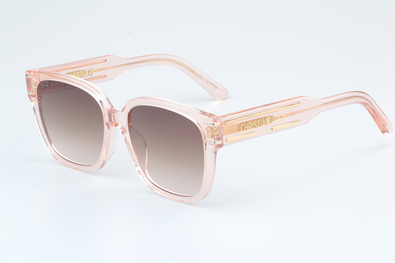 Signature S7F Sunglasses Transparent Pink Gradient Brown