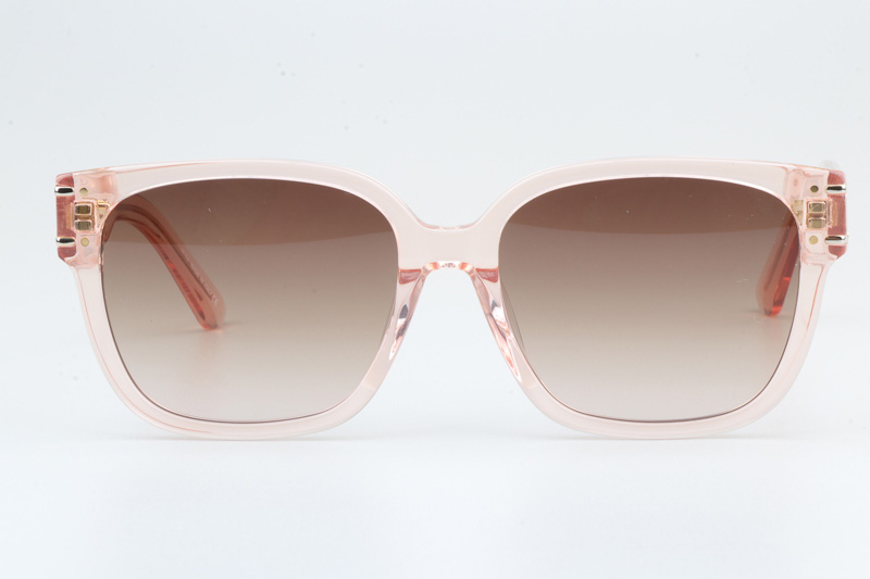 Signature S7F Sunglasses Transparent Pink Gradient Brown