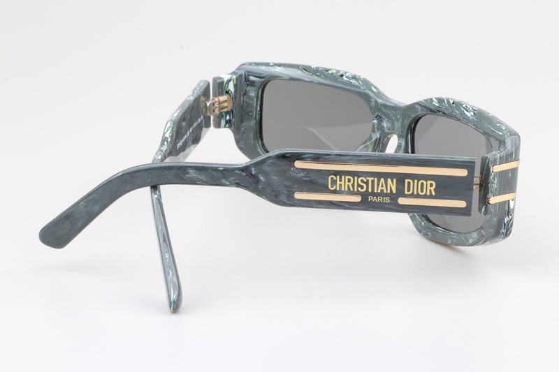 Signature S9U Sunglasses Green Silver