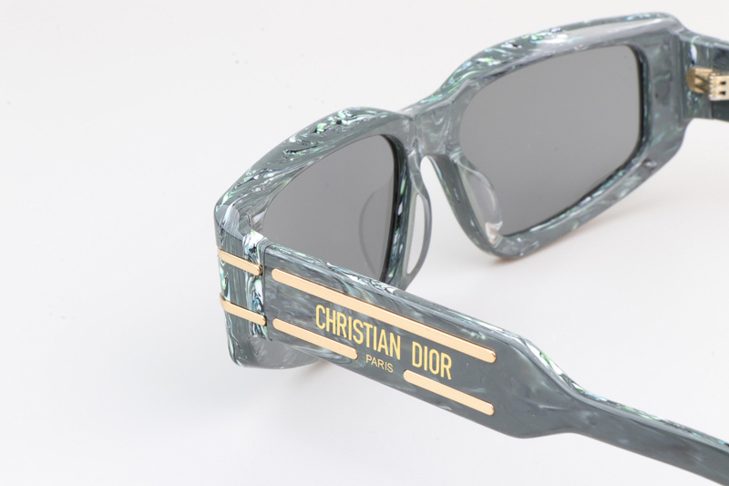 Signature S9U Sunglasses Green Silver