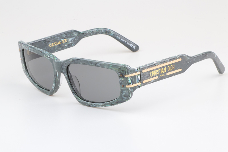 Signature S9U Sunglasses Green Silver