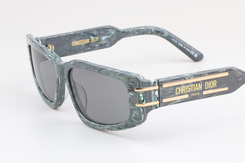 Signature S9U Sunglasses Green Silver