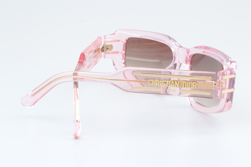 Signature S9U Sunglasses Transparent Pink Gradient Brown