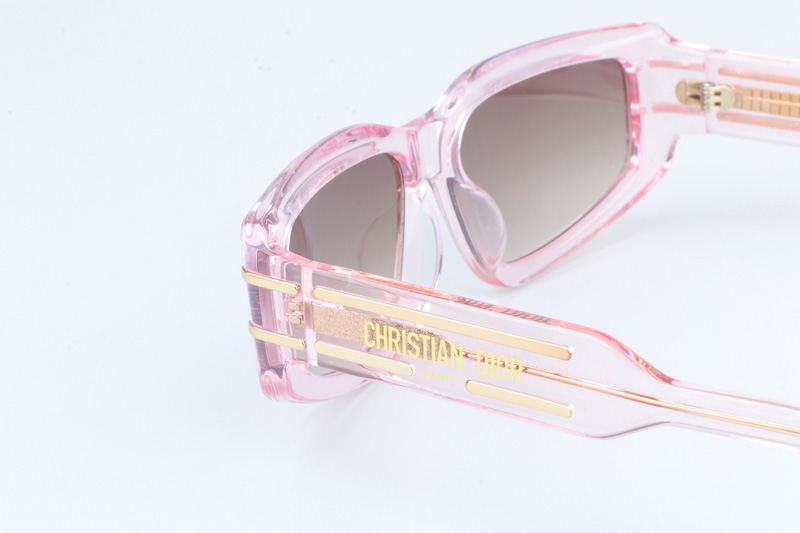 Signature S9U Sunglasses Transparent Pink Gradient Brown