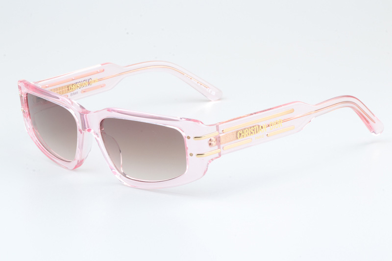 Signature S9U Sunglasses Transparent Pink Gradient Brown