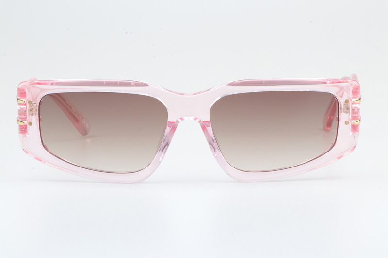 Signature S9U Sunglasses Transparent Pink Gradient Brown