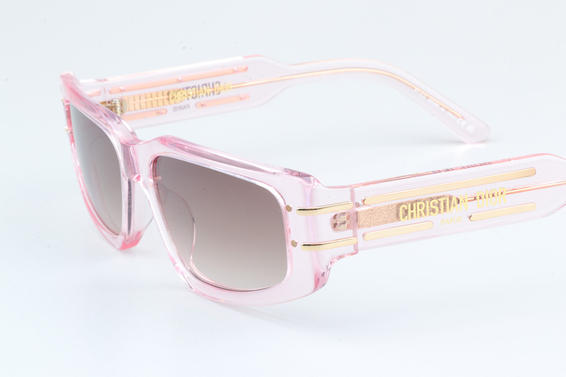 Signature S9U Sunglasses Transparent Pink Gradient Brown