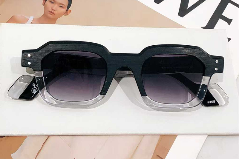 Slow Down Sunglasses Black Transparent Gradient Gray