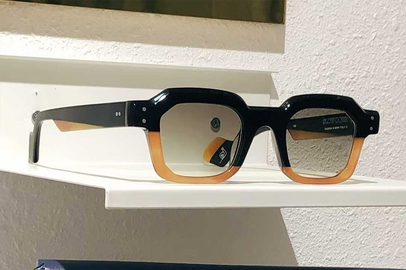 Slow Down Sunglasses Black Yellow Gradient Brown