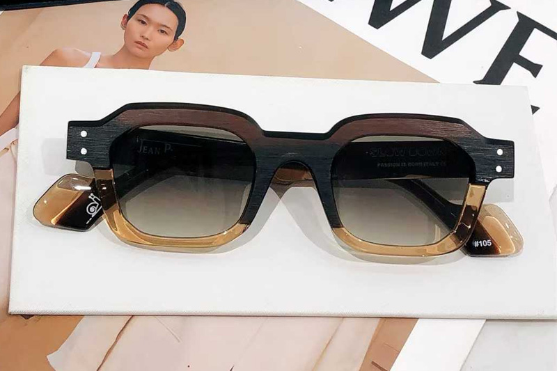 Slow Down Sunglasses Coffee Yellow Gradient Brown