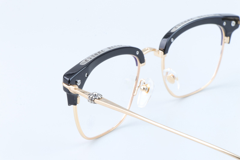 Sluntrapiction Eyeglasses Black Gold