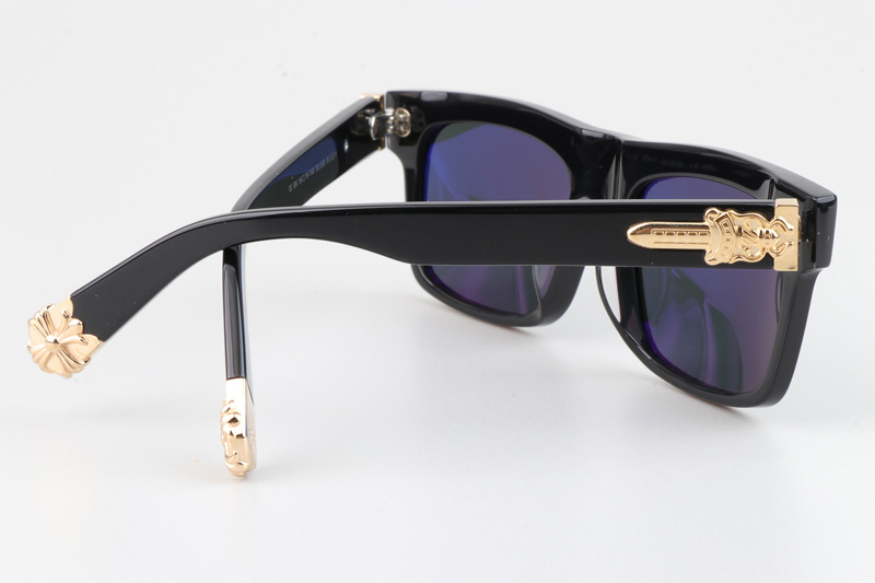 Sluss Bussin Sunglasses Black Gold Gray